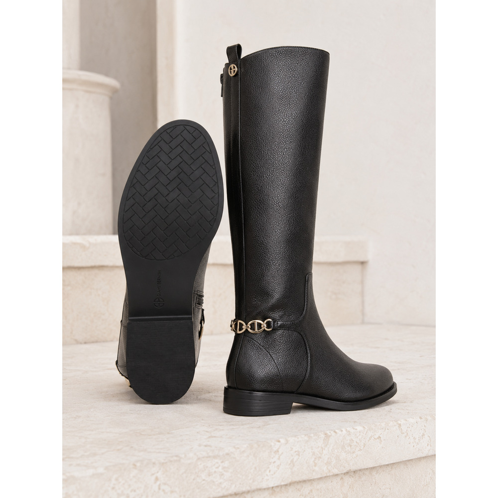 NIB Giani Bernini Suttonn Black Memory Foam Knee High Riding Boots Women’s 5.5M - Picture 5 of 7